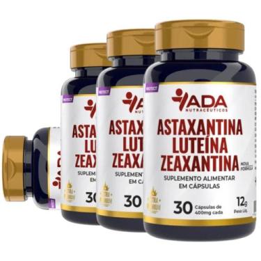 Imagem de Kit 4 Vitamina Original Astaxantina Zeaxantina Luteína 120 cápsulas Or