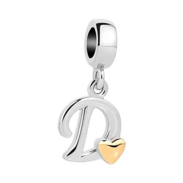 Imagem de Pingente De Coração Com Letra Do Alfabeto (26 Letras) Em Prata Esterli