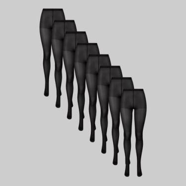 Imagem de Kit 8 Pares de Meias Calças Lupo Loba Invisível 05870-001, Preto, G