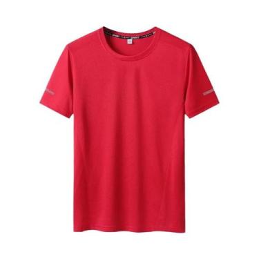Imagem de Camiseta Masculina plus Size 9XL De Secagem Rápida Com Gola Redonda E 