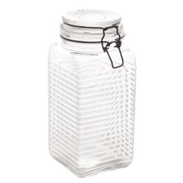 Imagem de Pote Hermético Lyor de Vidro com Metal Preto 1,780L - Wolff