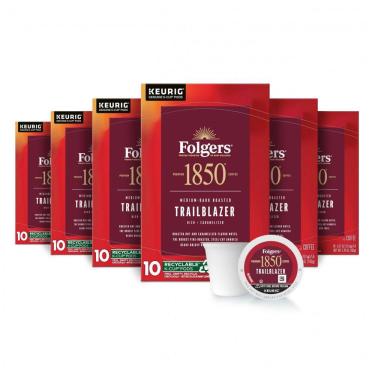Imagem de Cápsulas de Café Trailblazer torra média escuro 60u 1850, FOLGERS COFFEE, Marrom