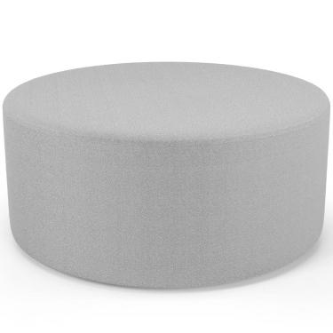 Imagem de Puff Redondo Orgânico para Living 90cm Lola W01 Bouclê Cinza - Lyam Decor