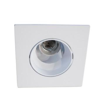 Imagem de kit com 6 spots  de embutir rente quadrado orientável p/ lâmpada PAR20