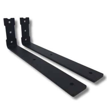 Imagem de 2 Suportes De Parede Formato L 30cm Mão Francesa Para Prateleira Desig