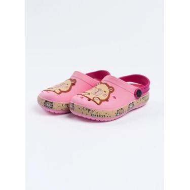 Imagem de Babuche Infantil Menina Rosa com Tira Pink Capivara - Molekada, 31/32