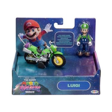 Imagem de Super Mario Galaxy Filme – Moto A Fricção Com Boneco Do Luigi de 6cm - Sunny
