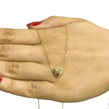 Imagem de Colar Corrente Cordao Coração Folheada A Ouro 18k - Papillon Semi Jóia