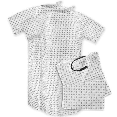 Imagem de Vestido hospitalar Magnus Care, mistura de algodão, elegante, 2XL, pac