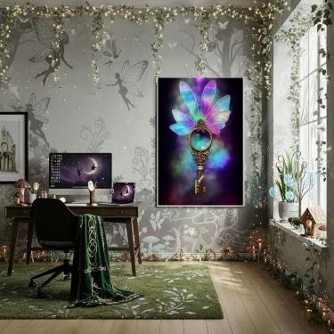 Imagem de Quadro Chave Mágica Para Mundo das Fadas - 70x50cm