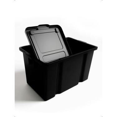 Imagem de Caixa Organizadora 60L Multiuso Grande Rodinhas c/Tampa Casa - - Klizz