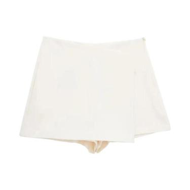 Imagem de Saia Assimétrica Feminina Casual Chic Estilo Simples Shorts Básicos Fe