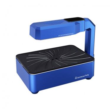 Imagem de Churrasqueira Grill Elétrica até 2 Porções com Chapa Antiaderente, 110V, Mai LELU, Azul