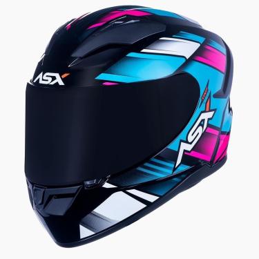 Imagem de Capacete Moto Asx City Start Feminino Fechado Brilhante-Unissex