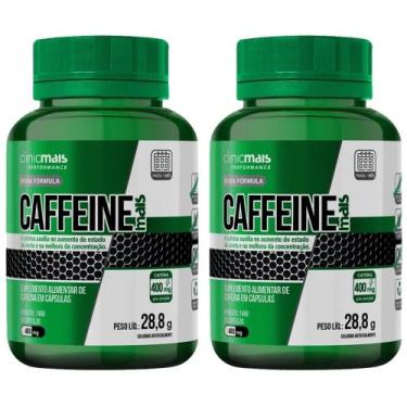 Imagem de KIT 2X Caffeine Mais (Cafeína Pura) 400mg 60 cápsulas - Clinicmais