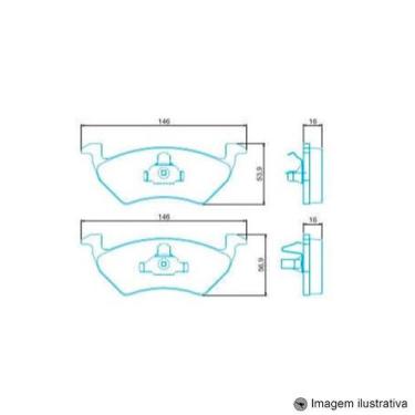 Imagem de Pastilha de Freio Dianteira Gol G5 1.0 / 1.6 12 / ... Saveiro 1.6 12 /