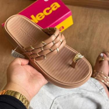 Imagem de Moleca Sandália Feminina Com Anel E Tiras 5556.111 Papete - 36, Nude, 