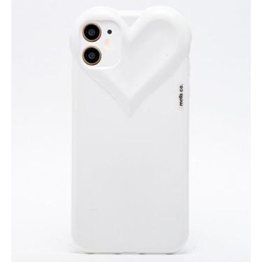 Imagem de Capa Capinha iPhone 11 Branca Com Proteção de Câmera Emborrachada Femi