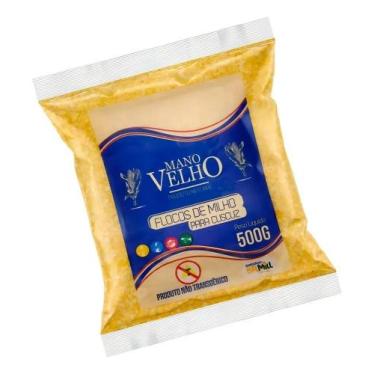 Imagem de Farinha de Milho Flocos para Cuscuz Mano Velho Pacote 500g - Congratul