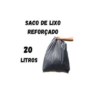 Imagem de Saco Lixo 20 Litros Reforçado 1 Kg ( +/- 30 ) Resistente - Higipack