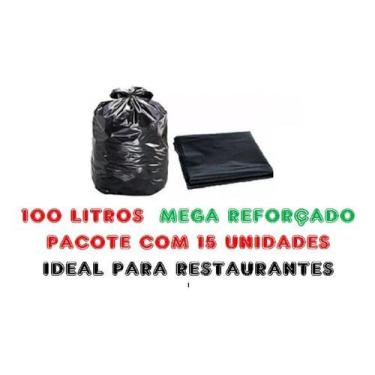 Imagem de Saco De Lixo 100litros Mega Reforçado P/ Lixo De Restaurante - Higipac