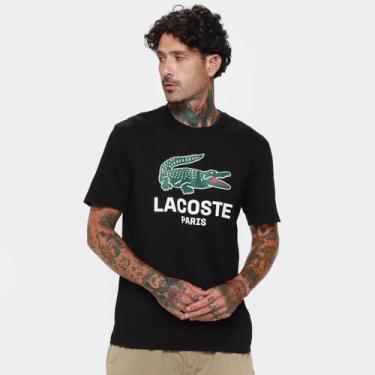 Imagem de Camiseta Lacoste Casual Masculina, Preto, G
