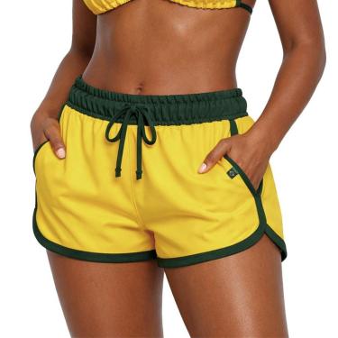 Imagem de Short Feminino Brasil Moda Praia Esportivo Com Bolsos-Feminino
