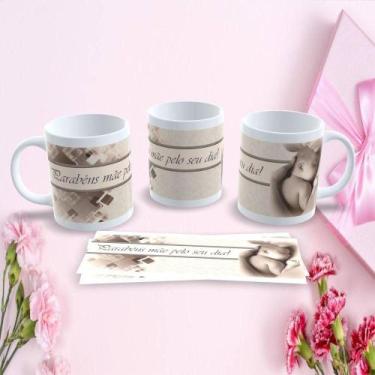 Imagem de Caneca de Porcelana 325ML Mães Estampa 115 Tema Dia das Mães Branco Ou