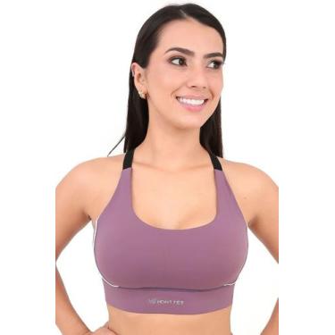 Imagem de Top Feminino Alurre Monttês Poliamida Ajustável, Roxo branco, P