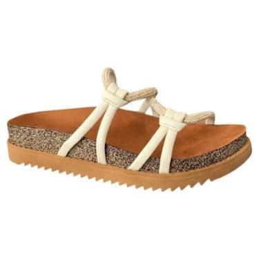 Imagem de Sandália Papete Feminina Moleca com Tiras Brilhantes Conforto, Estilo e Praticidade-Fem...