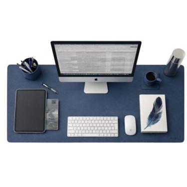 Imagem de Kit Mousepad Deskpad Grande 90x40cm Premium em material ecológico + Po