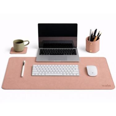 Imagem de Kit Mousepad Deskpad Médio 70x30cm Premium em material ecológico + Por