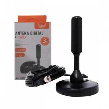 Imagem de Antena Digital HDTV 3 Metros Base Magnética 5DBI Altomex