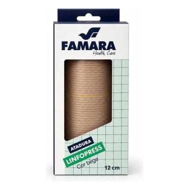 Imagem de Atadura Compressiva Faixa Linfopres 12x270cm Famara Lipedema Bege