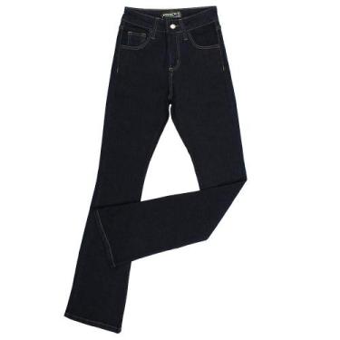 Imagem de Calça Jeans Flare Feminina Azul Escuro Dock's 24272, 48