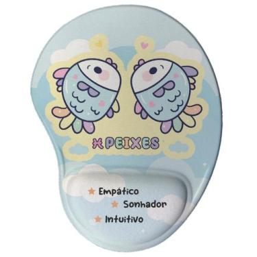 Imagem de Mouse Pad Ergonômico Signos Zodiaco Kawaii - Geek Vip, Peixes