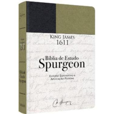 Imagem de Bíblia de Estudo Spurgeon -  Letra Grande -  Luxo - Verde e Preta- Edi
