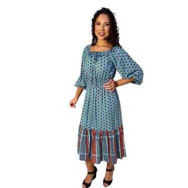 Imagem de Vestido Longo Mid. - Tamanho G - WEEKEND, G, Azul