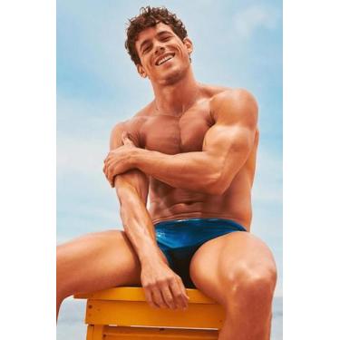 Imagem de Sungão de Praia Orla, G, Azul, Homem