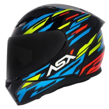 Imagem de Capacete Masculino Asx City Arrow Azul Esportivo Fechado