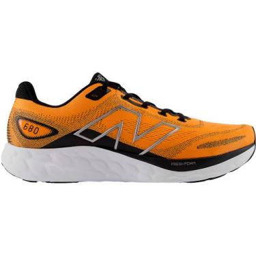 Imagem de Tenis masculino new balance fresh foam 680 v8, Laranja, Preto, 38