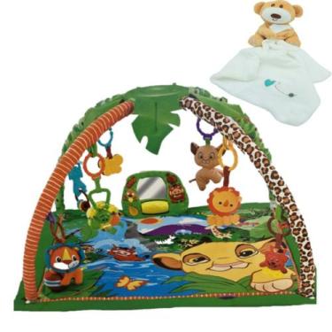 Imagem de Tapete Atividades Bebê Interativo Selva + Brinquedo Naninha - Color Ba