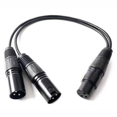 Imagem de Cabo Xlr Tipo Y Splitter Xlr Fêmea Para Dual Xlr Macho Mxt