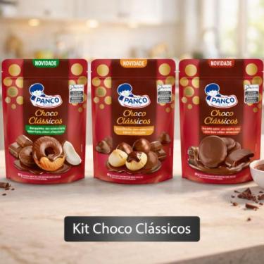 Imagem de Kit Choco Clássicos Panco Rosquinha + Sequilhinho + Biscoito Chocolate