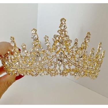 Imagem de Tiara Coroa Strass Zircônias Noivas Debutantes Brilhantes - Lua Serena