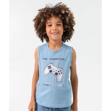 Imagem de Regata Infantil The Champion Gamer Azul Marisa-48131, Azul, 10