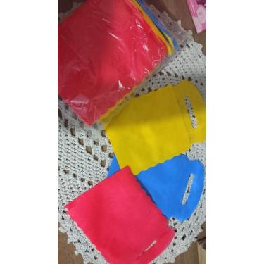 Imagem de Kit 50 Saquinhos Lixo TNT Práticos para Carro  Limpeza e Organização A