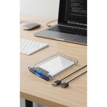 Imagem de 2x CASE HD EXTERNO 2.5 SATA USB 3.0 6Gbps TRANSPARENTE - Congratulatio