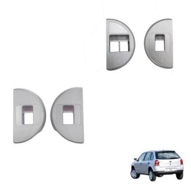 Imagem de Kit De Molduras De Vidro Elétrico Gol G4 4 Portas Prata - Volkswagen