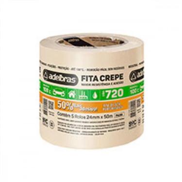 Imagem de Fita Crepe Adelbras Alta Performance 24Mmx50M - Kit C/5